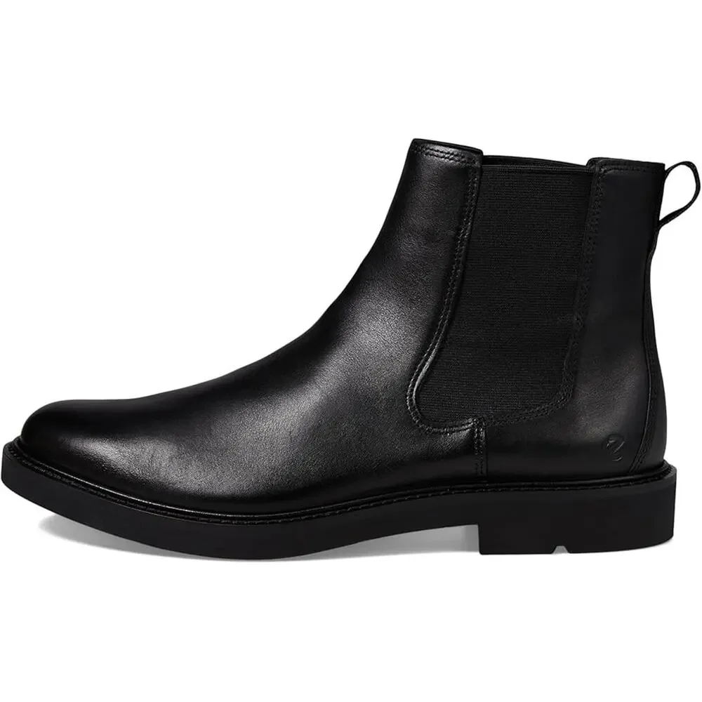 ECCO Mens Metropole London Chelsea Boots EU 46 US 12-12.5 Black Leather NWOB